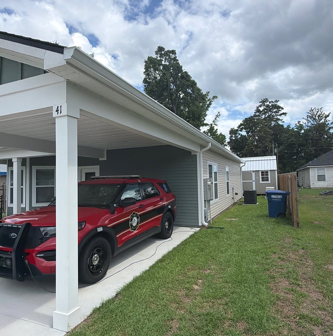 Seamless gutter installed on a home in Sopchoppy, FL