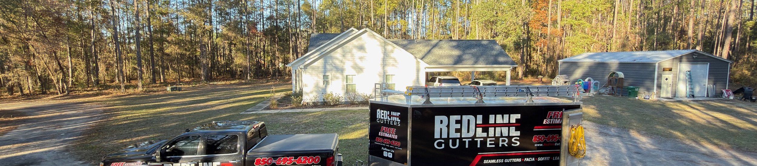 Seamless gutter installed on a home in Crawfordville, FL