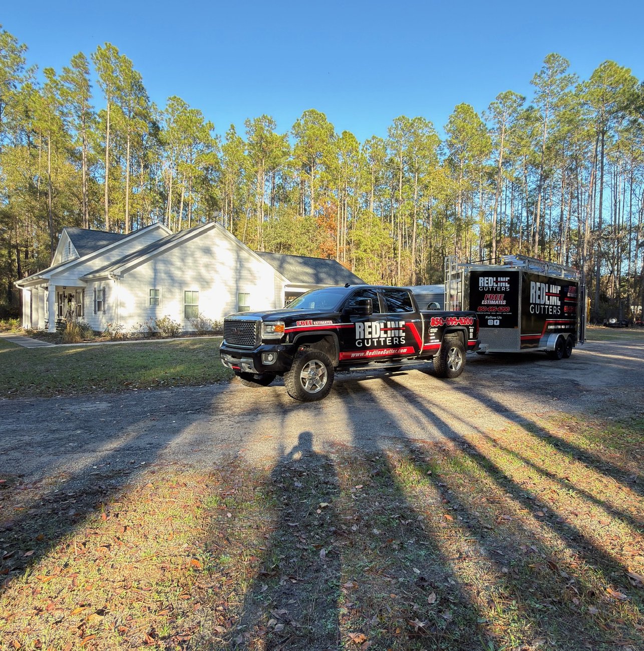 Gutter cleared of debris on a North Florida home