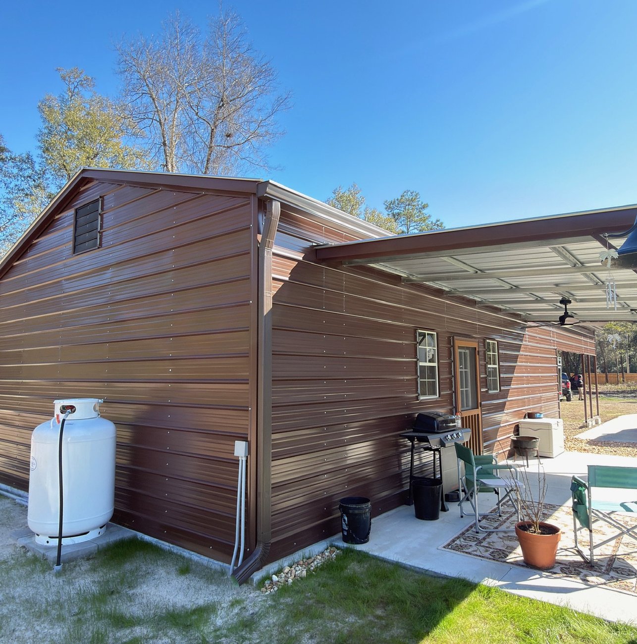 Seamless gutter installed on a home in Panama City, FL