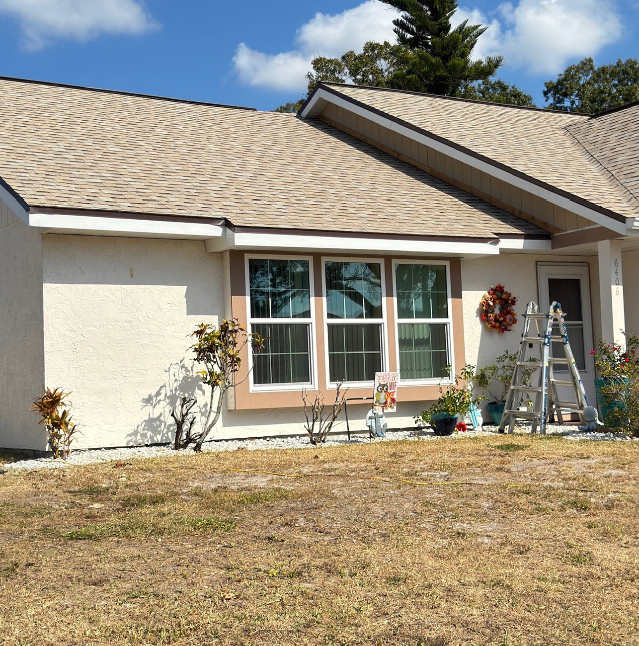 Seamless gutter installed on a home in Quincy, FL