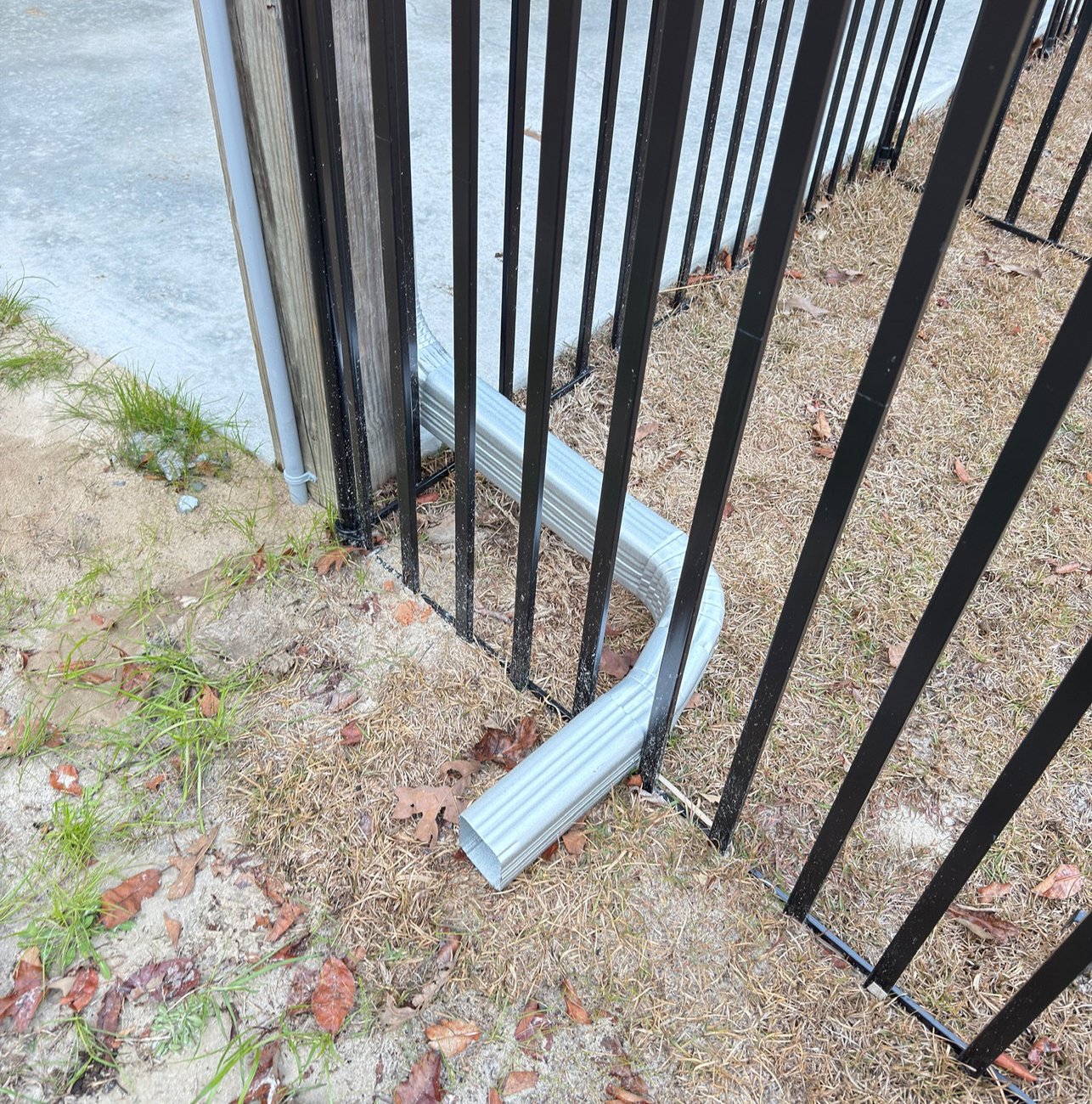 Repaired gutter section ready for final inspection