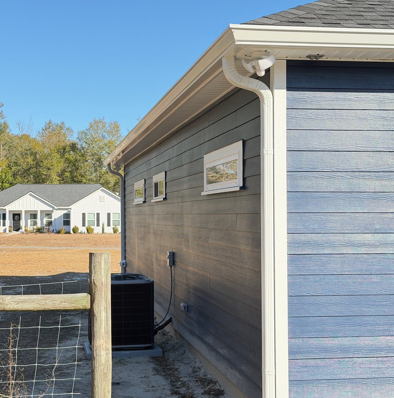 Clean gutter free of debris after a Red Line Gutters cleaning