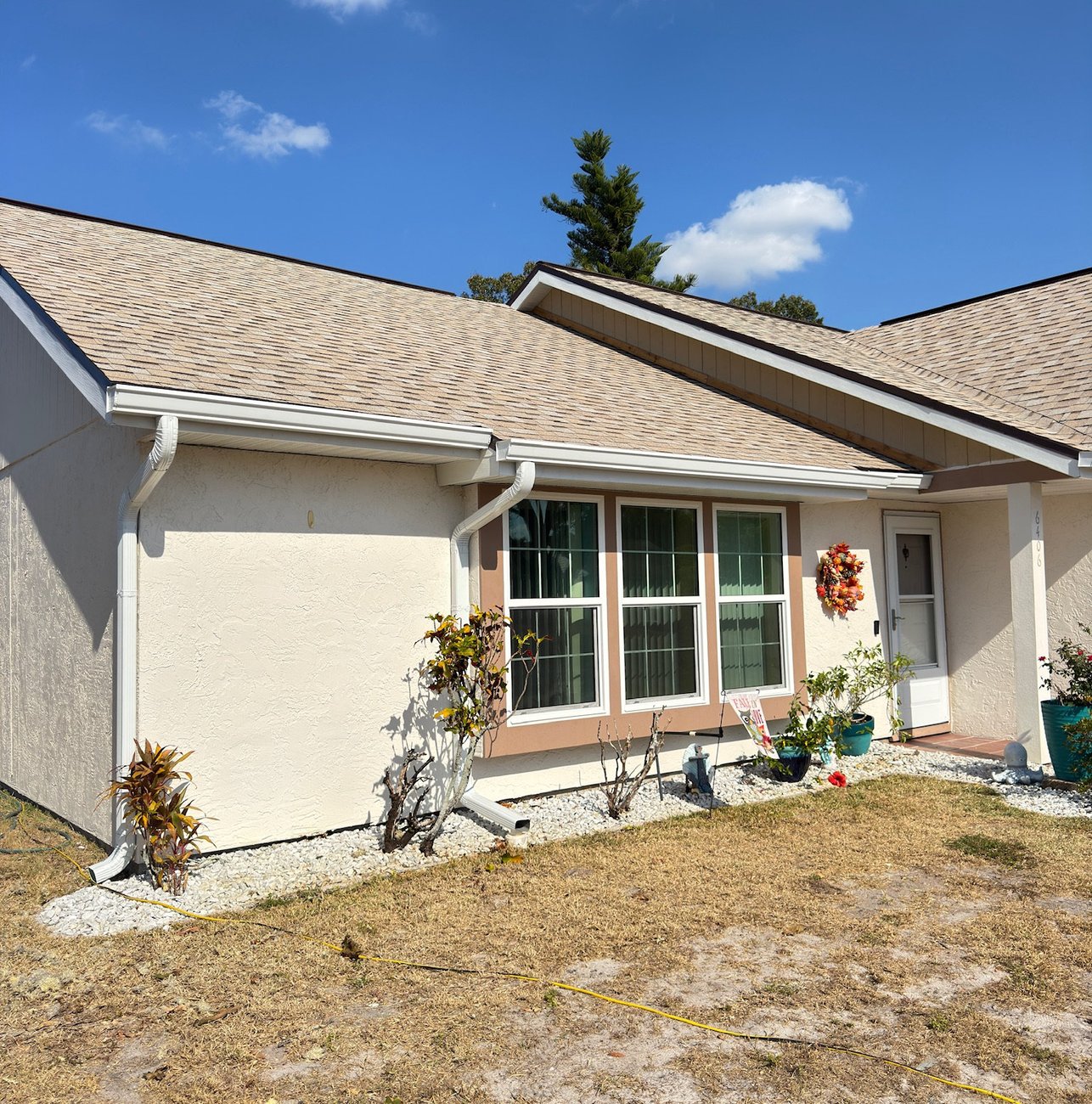 Seamless gutter installed on a home in Sopchoppy, FL